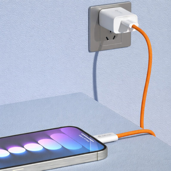 Кабел USB-C / USB-C Smart, PD 60W, 1m, оранжев, Devia
