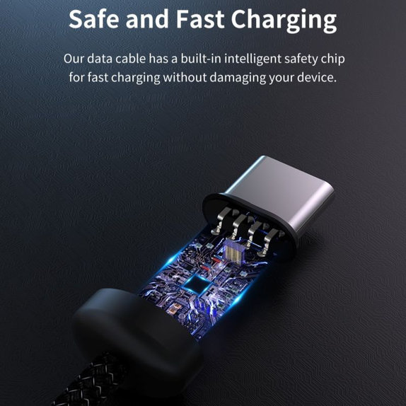 Кабел USB / USB-C Gracious, 2.1A, 2m, черен, Devia