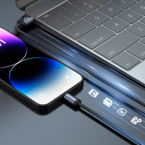 Кабел Lightning / USB Gracious, 2,4A, 2m, черен, Devia