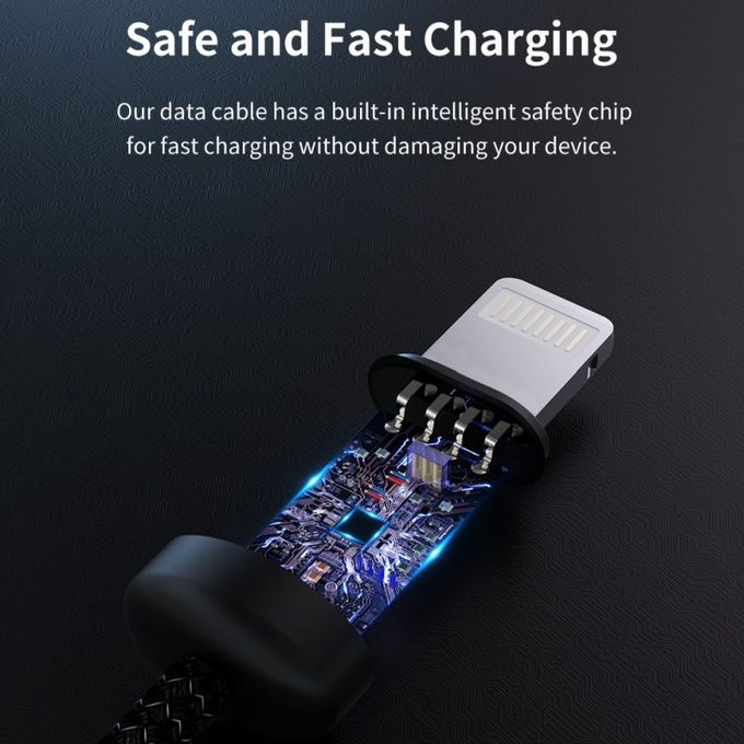 Кабел Lightning / USB Gracious, 2,4A, 2m, черен, Devia
