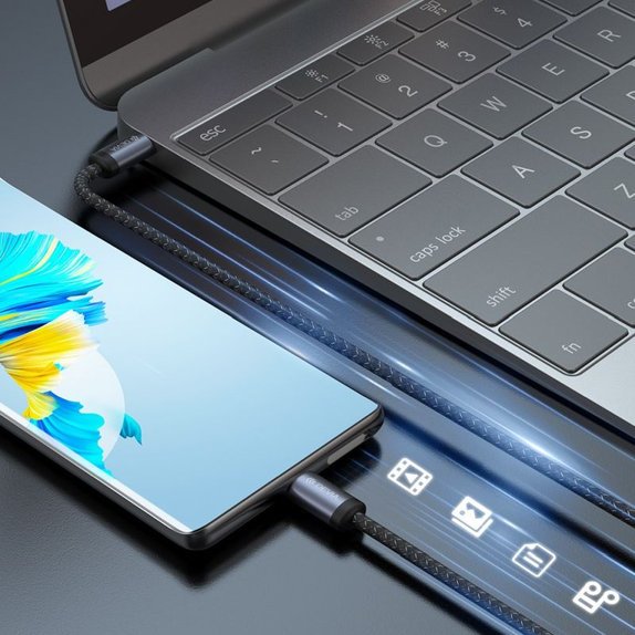 Кабел USB-C / USB-C Gracious, PD 60W, 2m, черен, Devia