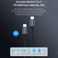Кабел USB-C / USB-C Gracious, PD 60W, 2m, черен, Devia