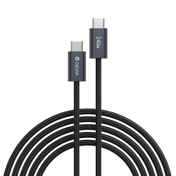 Кабел USB-C / USB-C Extreme Speed, PD 240W, 2m, черен, Devia
