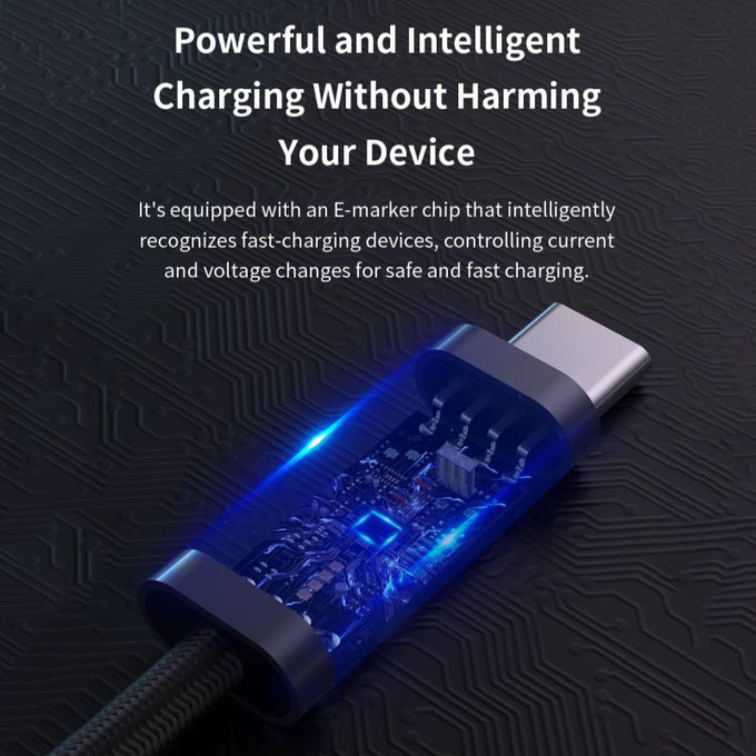 Кабел USB-C / USB-C Extreme Speed, PD 240W, 2m, черен, Devia