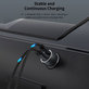 Автомобилно зарядно Extreme Speed USB-C + USB-A, PD 30W, QC 3.0 18W, сиво, Devia