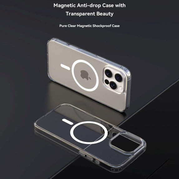 Калъф Clear с MagSafe за iPhone 16 Pro, прозрачен, Devia