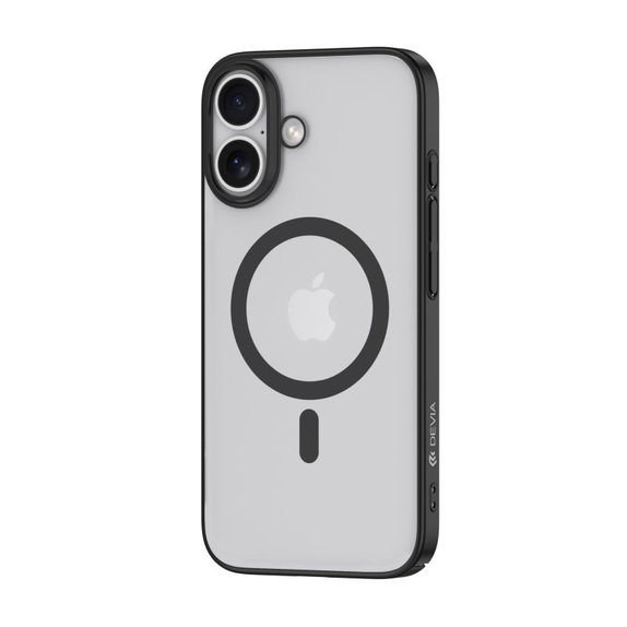 Калъф Glimmer с MagSafe за iPhone 16, черен, Devia