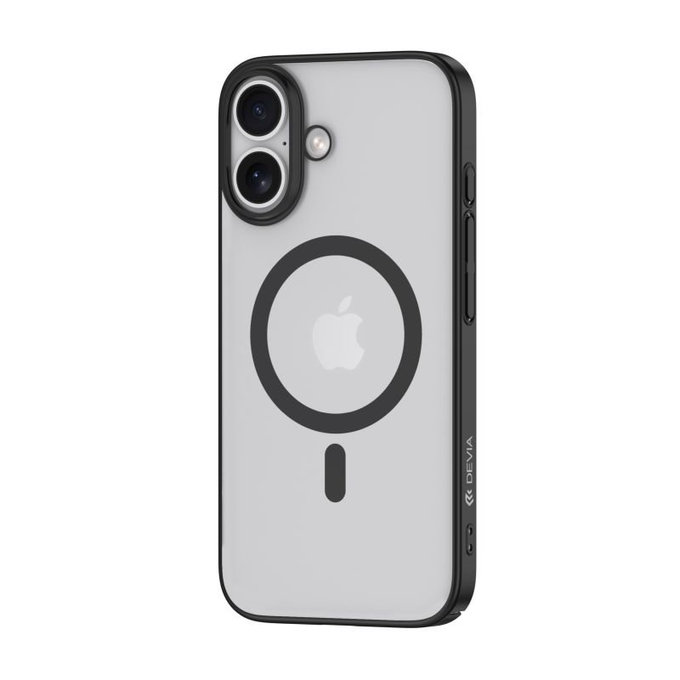 Калъф Glimmer с MagSafe за iPhone 16, черен, Devia