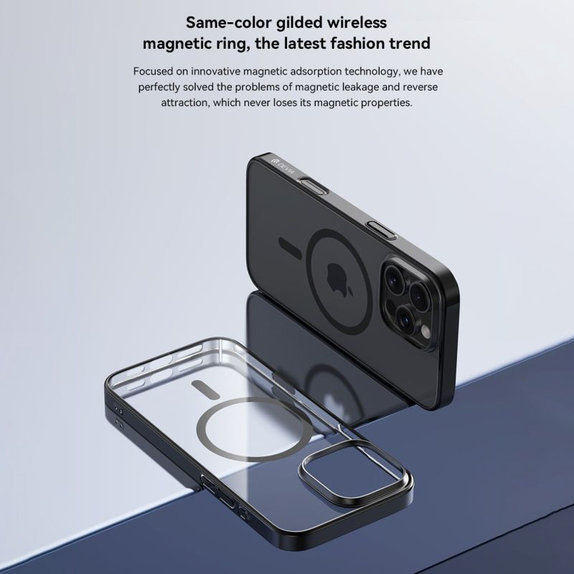 Калъф Glimmer с MagSafe за iPhone 16, черен, Devia