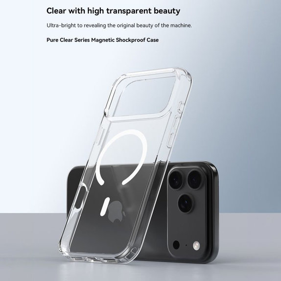 Калъф Clear с MagSafe за iPhone 17, прозрачен, Devia