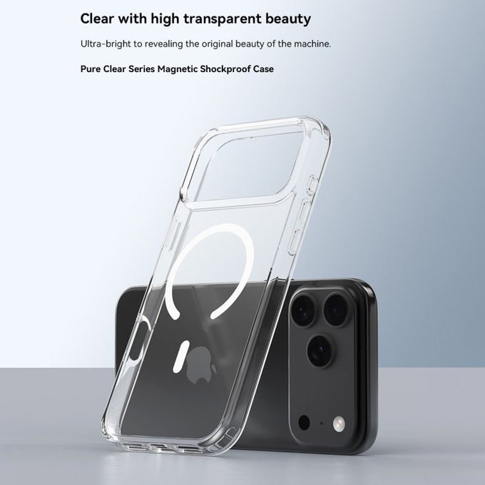 Калъф Clear с MagSafe за iPhone 17 Pro, прозрачен, Devia