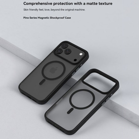 Калъф Pino с MagSafe за iPhone 17, черен, Devia