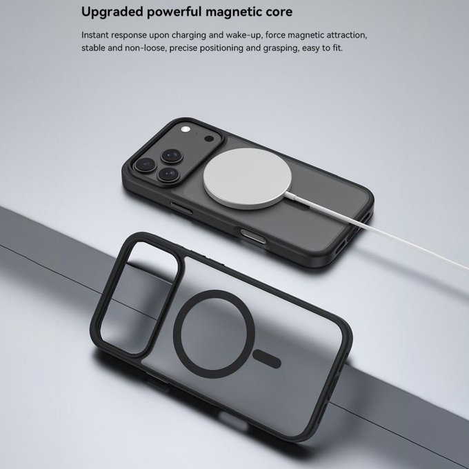 Калъф Pino с MagSafe за iPhone 17 Pro, черен, Devia
