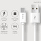 Кабел USB / USB-C Smart, 2.1A, 1m, бял, Devia