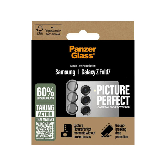 Протектор за обектив на камера PicturePerfect за Samsung Z Fold7, Черно, PanzerGlass