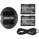 2 батерии с зарядно устройство заNikon Coolpix P7000, P7700, D3100, D3200, D5100, 1030mAh, Li-Ion, 7.4V, EN-EL14, HQ