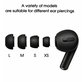 Резервни силиконови накрайници за Apple AirPods Pro и Pro 2, комплект (L, M, S, XS), Черен
