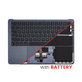 Горен корпус с клавиатура за MacBook Air 13", A3113 (2024), с US клавиатура и батерия, Midnight, 661-40230, Genuine Apple