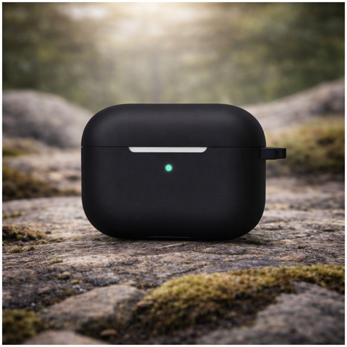 Силиконов калъф за AirPods Pro, Black