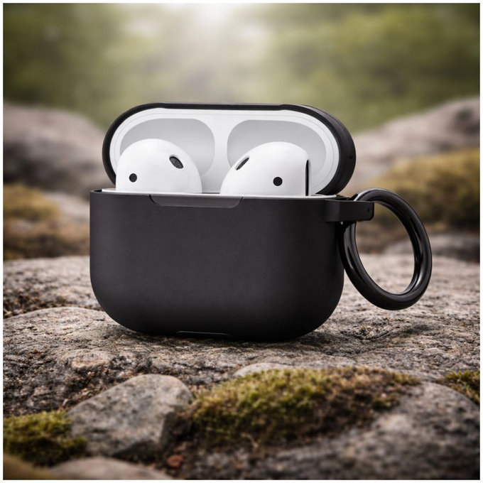 Силиконов калъф за AirPods 3, Черен
