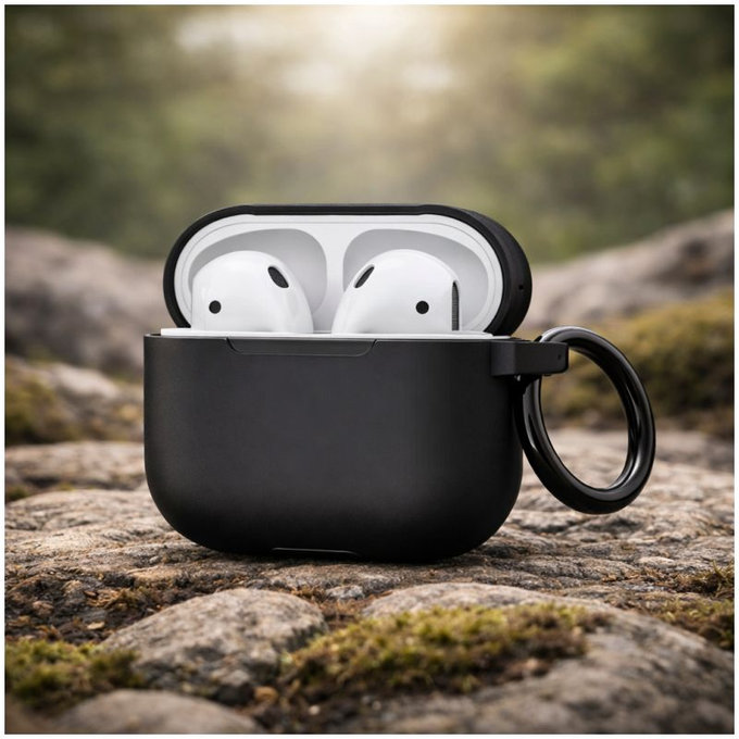 Силиконов калъф за AirPods Pro 2, Черен