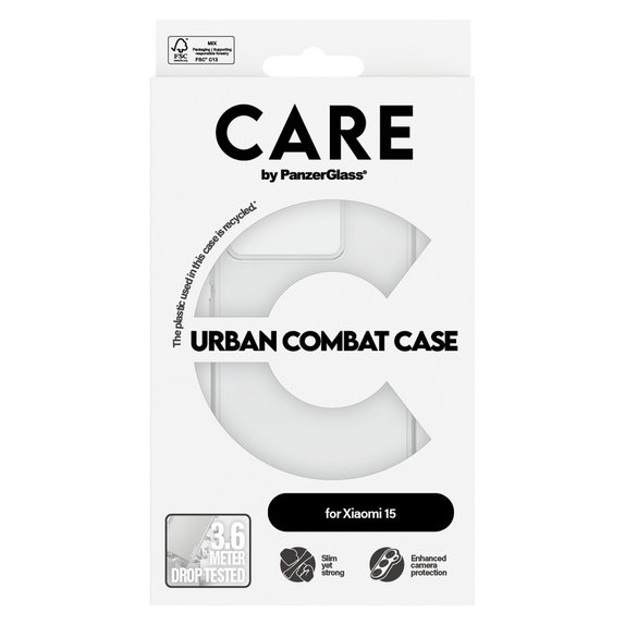 Калъф Urban Combat за Xiaomi 15, Прозрачно, PanzerGlass