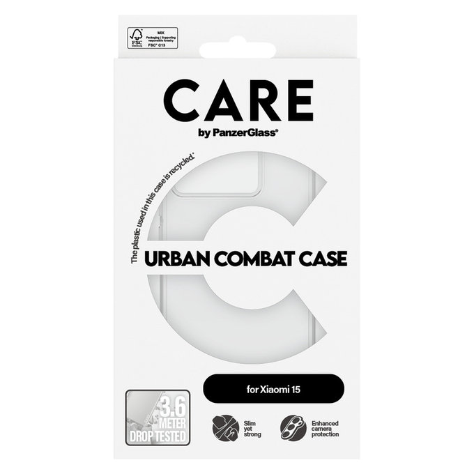 Калъф Urban Combat за Xiaomi 15, Прозрачно, PanzerGlass