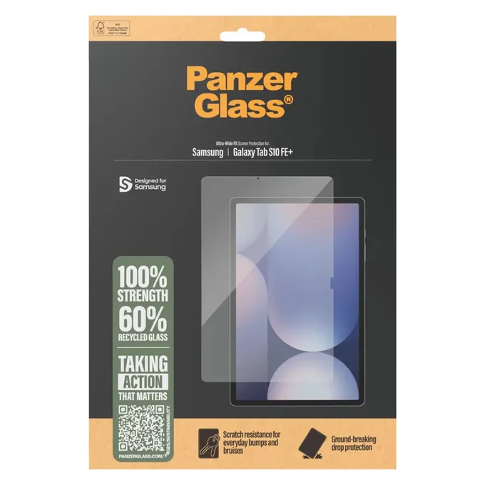 Закалено стъкло UWF за Samsung Galaxy Tab S10 FE+, Прозрачно, PanzerGlass
