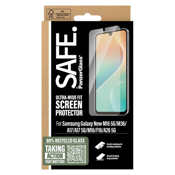 Закалено стъкло UWF за Samsung Galaxy A17/A17 5G, Прозрачно, SAFE by PanzerGlass