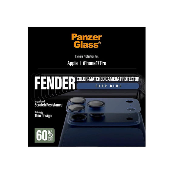 Протектор за обектив на задна камера Fender за iPhone 17 Pro, Синьо, PanzerGlass