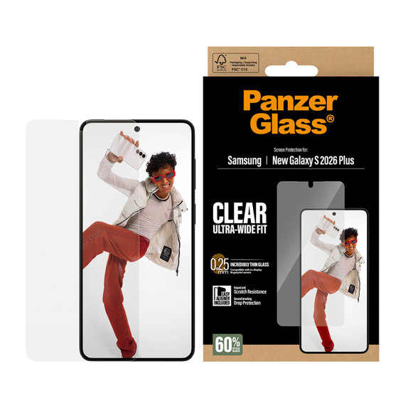UWF закалено стъкло с апликатор за Samsung Galaxy S26+, прозрачно, clear, PanzerGlass