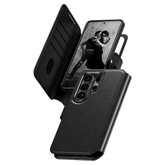 Калъф Wallet Tango Two-In-One с QI за Samsung S26 Ultra, Черно, CARE