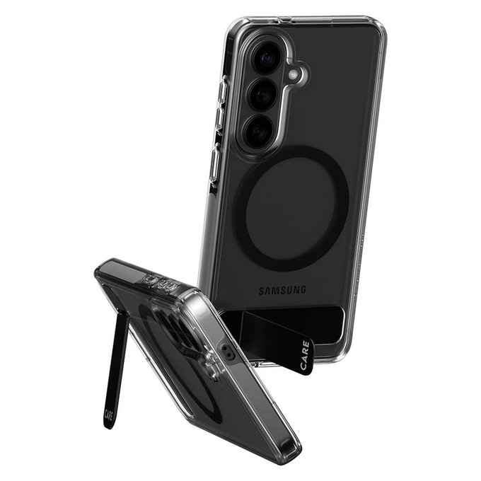 Калъф Kickstand с черно QI за Samsung Galaxy S26, Прозрачно, PanzerGlass