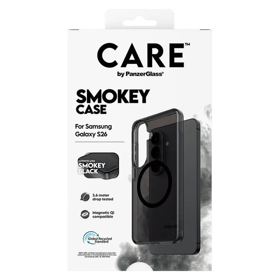 Калъф Smokey с черно QI за Samsung Galaxy S26, Черно, PanzerGlass