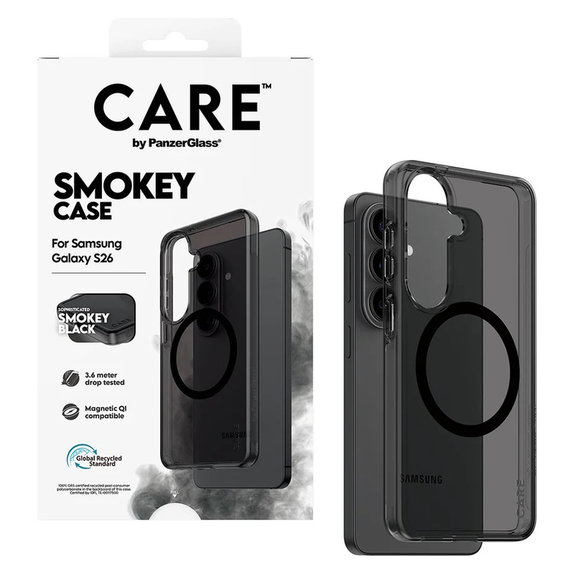 Калъф Smokey с черно QI за Samsung Galaxy S26, Черно, PanzerGlass