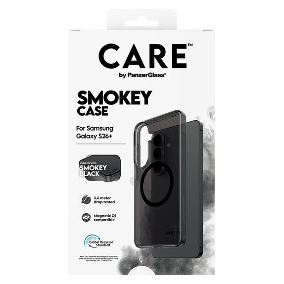 Калъф Smokey с черно QI за Samsung Galaxy S26+, Черно, PanzerGlass