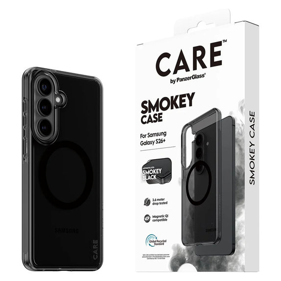 Калъф Smokey с черно QI за Samsung Galaxy S26+, Черно, PanzerGlass
