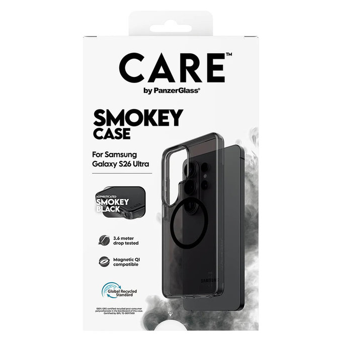 Калъф Smokey с черно QI за Samsung Galaxy S26 Ultra, Черно, PanzerGlass