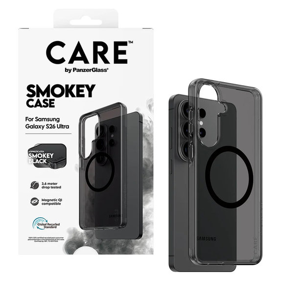 Калъф Smokey с черно QI за Samsung Galaxy S26 Ultra, Черно, PanzerGlass