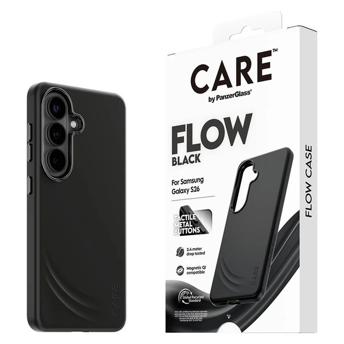 Калъф FLOW с QI за Samsung Galaxy S26, Черно, PanzerGlass