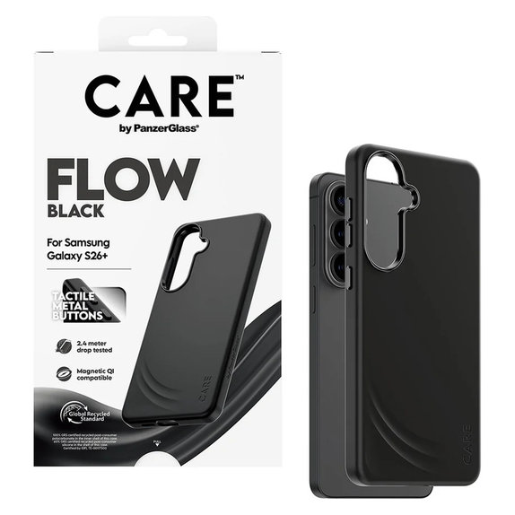 Калъф FLOW с QI за Samsung Galaxy S26+, Черно, PanzerGlass