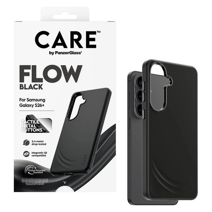 Калъф FLOW с QI за Samsung Galaxy S26+, Черно, PanzerGlass