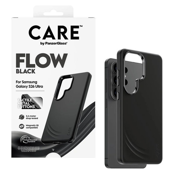 Калъф FLOW с QI за Samsung Galaxy S26 Ultra, Черно, PanzerGlass