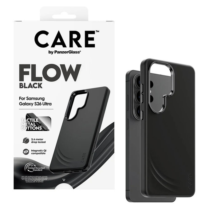 Калъф FLOW с QI за Samsung Galaxy S26 Ultra, Черно, PanzerGlass