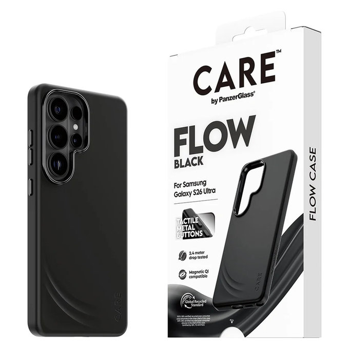 Калъф FLOW с QI за Samsung Galaxy S26 Ultra, Черно, PanzerGlass