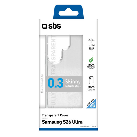 Калъф Skinny за Samsung Galaxy S26 Ultra, Прозрачен, Transparent, SBS