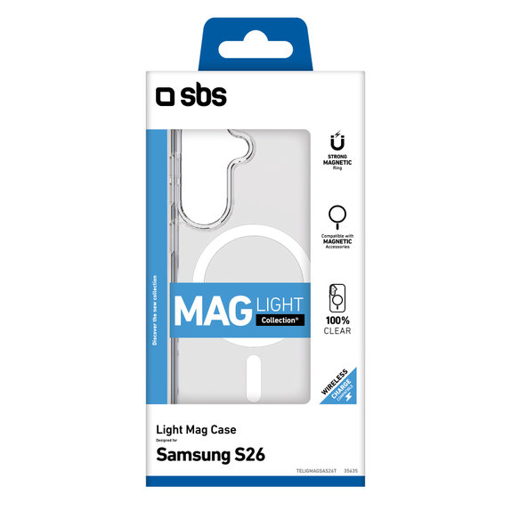 Калъф Light Mag за Samsung Galaxy S26, Прозрачен, Transparent, SBS