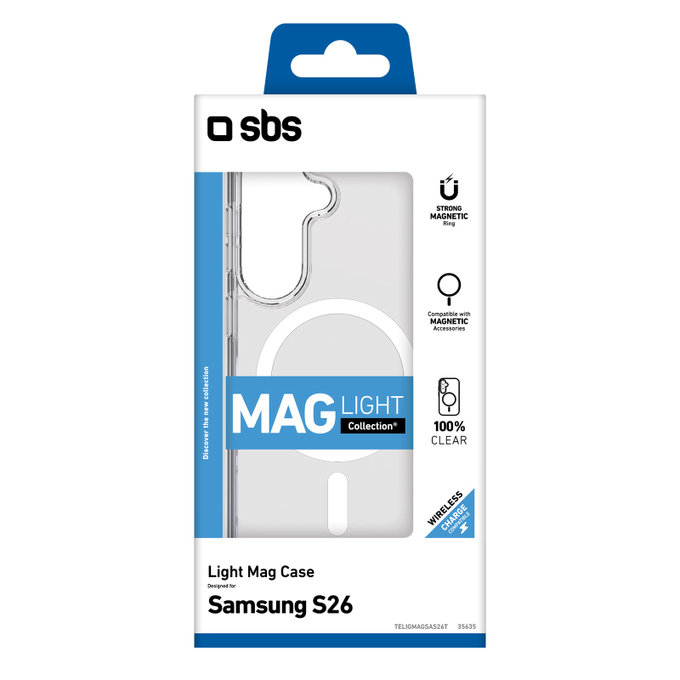 Калъф Light Mag за Samsung Galaxy S26, Прозрачен, Transparent, SBS