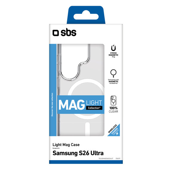 Калъф Light Mag за Samsung Galaxy S26 Ultra, Прозрачен, Transparent, SBS