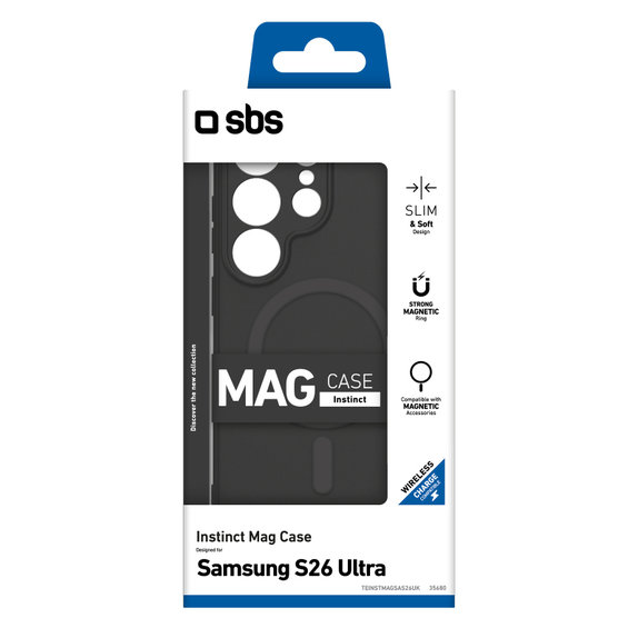 Калъф Instinct Mag за Samsung Galaxy S26 Ultra, Черно, Black, SBS